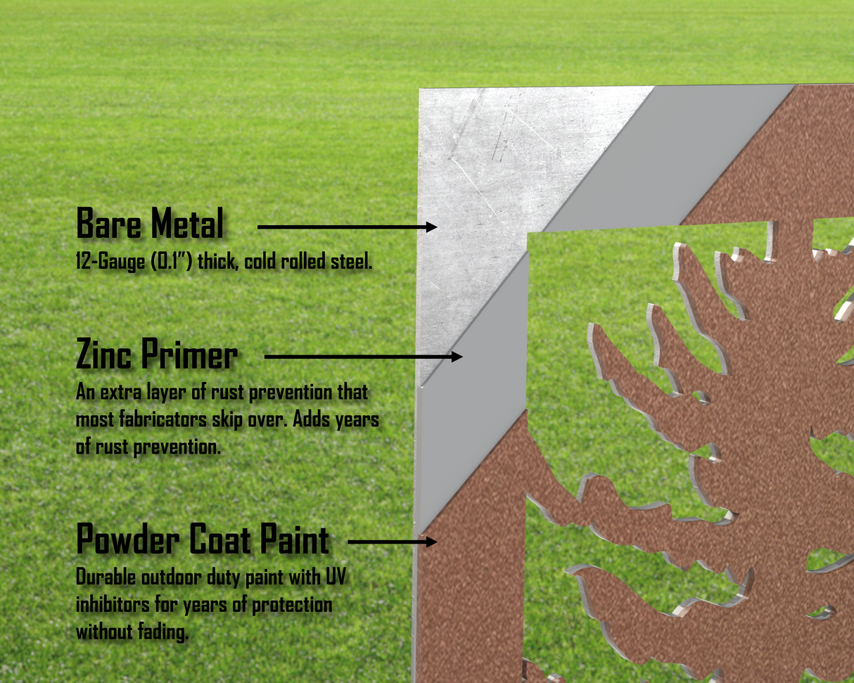 60"x30" - Forest Landscape Fence/Gate Panel Insert