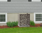 Flowing Leaves Design AC Unit Cover - Multiple Sizes - Madison Iron and Wood