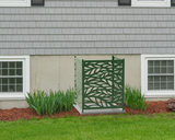 Flowing Leaves Design AC Unit Cover - Multiple Sizes - Madison Iron and Wood