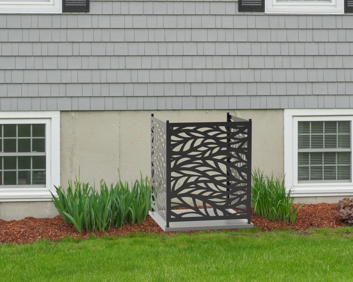Flowing Leaves Design AC Unit Cover - Multiple Sizes