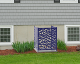 Flowing Leaves Design AC Unit Cover - Multiple Sizes - Madison Iron and Wood