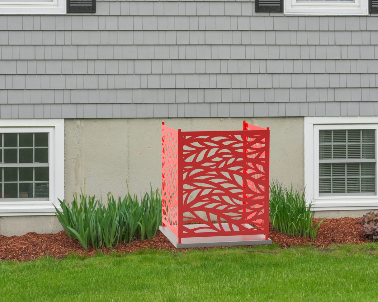 Flowing Leaves Design AC Unit Cover - Multiple Sizes
