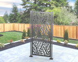 Flowing Palm Leaves Privacy Panel - Madison Iron and Wood