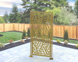 Flowing Palm Leaves Privacy Panel - Madison Iron and Wood