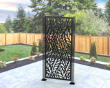 Flowing Palm Leaves Privacy Panel - Madison Iron and Wood