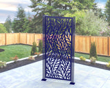 Flowing Palm Leaves Privacy Panel - Madison Iron and Wood