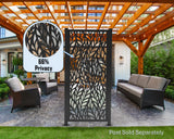 Flowing Palm Leaves Privacy Panel - Madison Iron and Wood