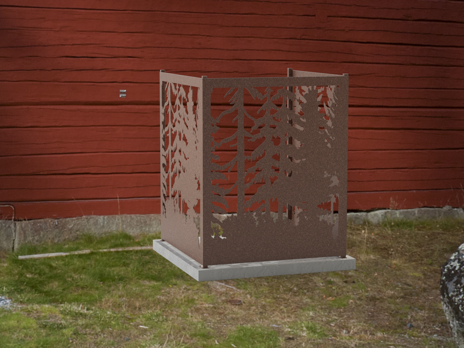 Forest Design AC Unit Cover - Multiple Sizes - Madison Iron and Wood