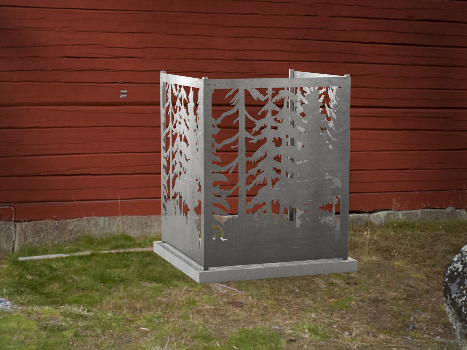 Forest Design AC Unit Cover - Multiple Sizes - Madison Iron and Wood