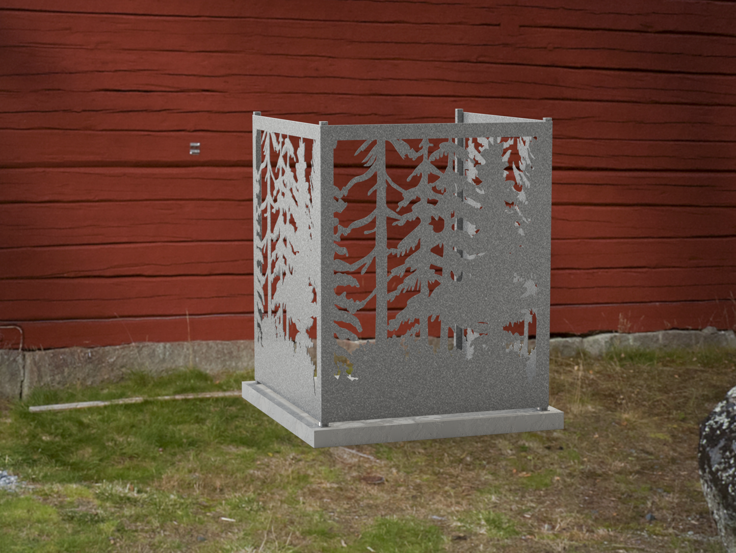 Forest Design AC Unit Cover - Multiple Sizes - Madison Iron and Wood