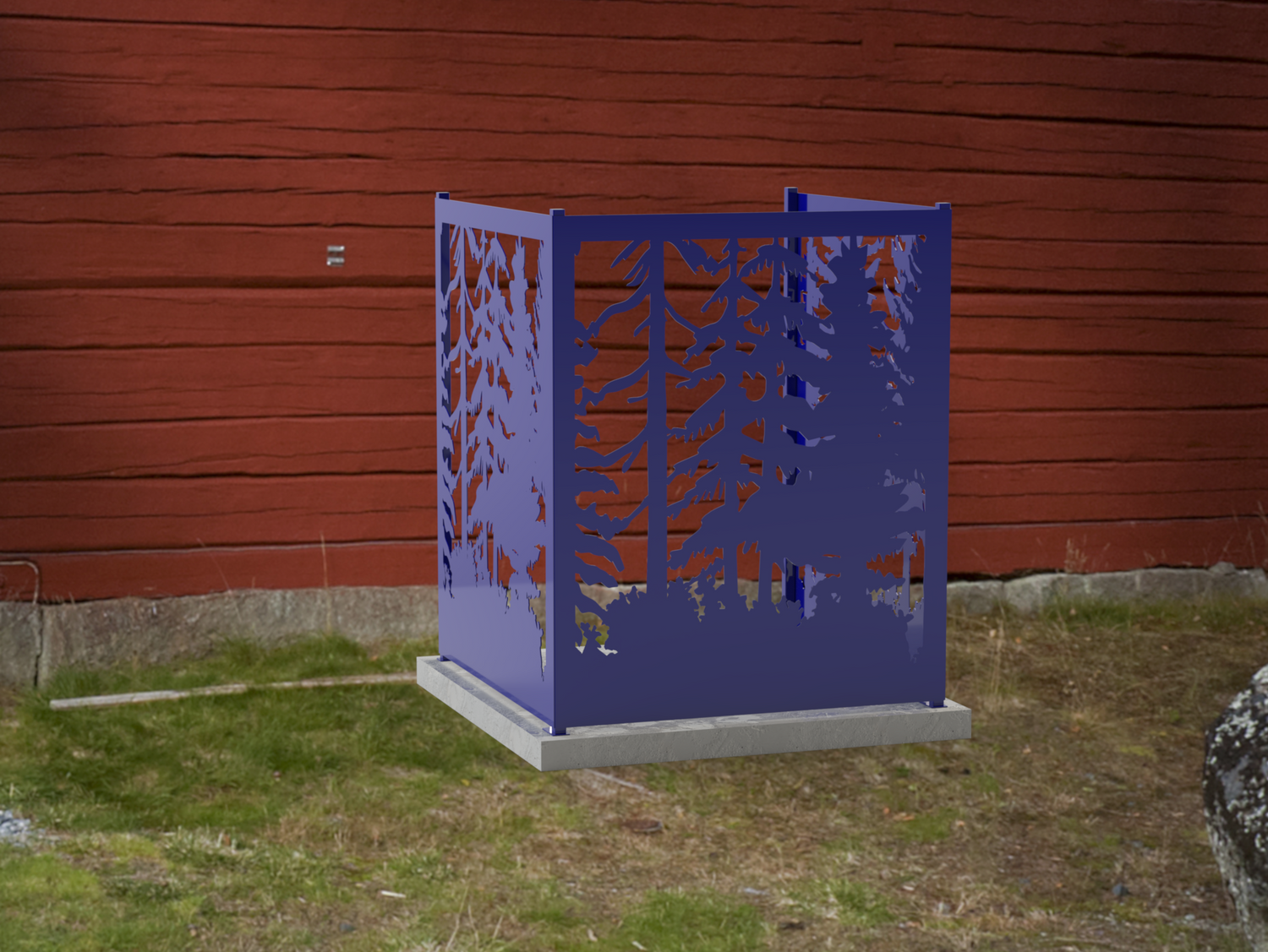 Forest Design AC Unit Cover - Multiple Sizes - Madison Iron and Wood