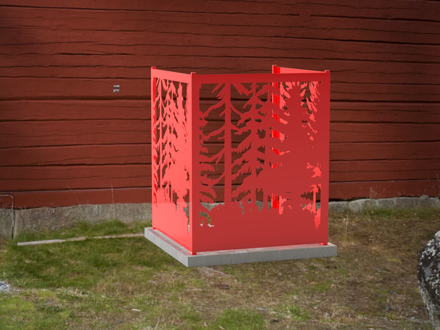 Forest Design AC Unit Cover - Multiple Sizes - Madison Iron and Wood