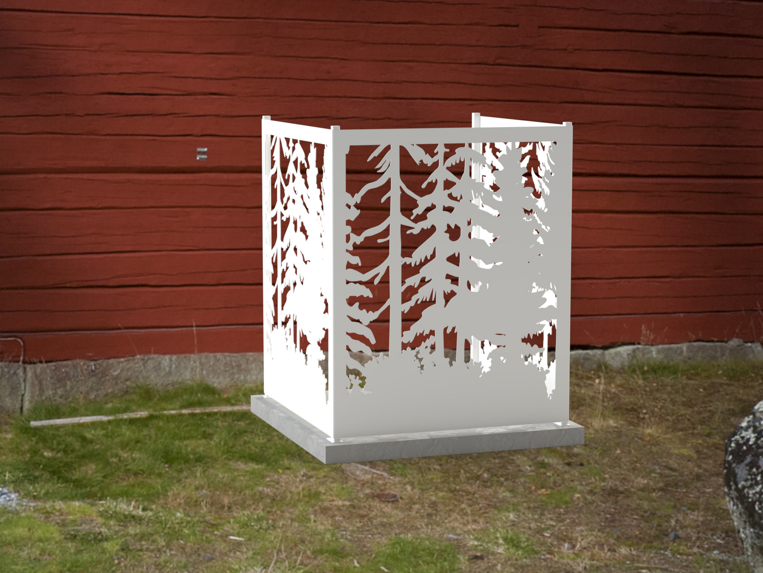 Forest Design AC Unit Cover - Multiple Sizes - Madison Iron and Wood