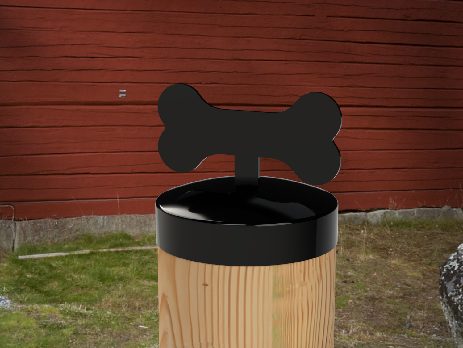 Dog Bone, Round Post Cap (4x4 Round Post Size) - Madison Iron and Wood