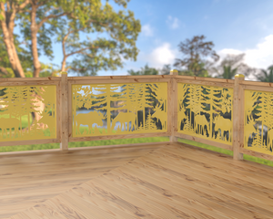 80"x30" - Moose Landscape Fence/Gate Panel Insert - Madison Iron and Wood