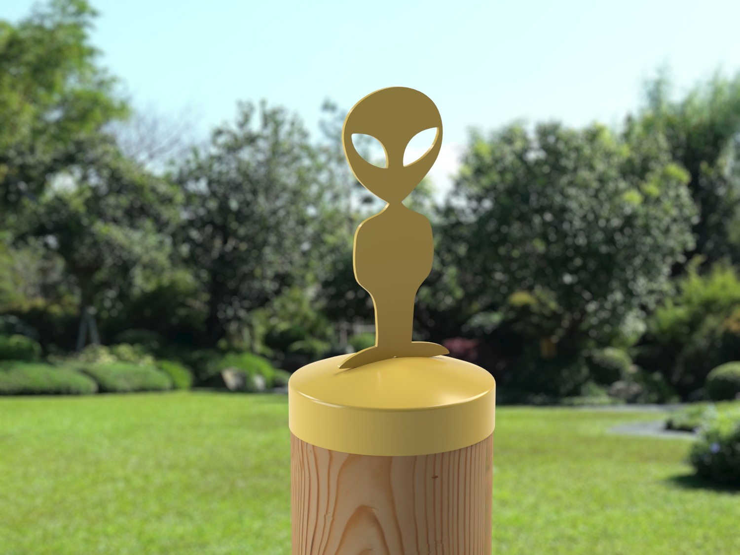 Alien, Round Post Cap (4x4 Round Post Size) - Madison Iron and Wood