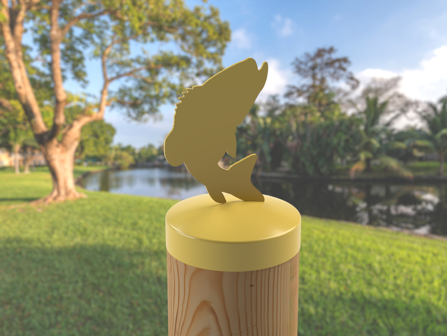 Bass, Round Post Cap (4x4 Round Post Size) - Madison Iron and Wood