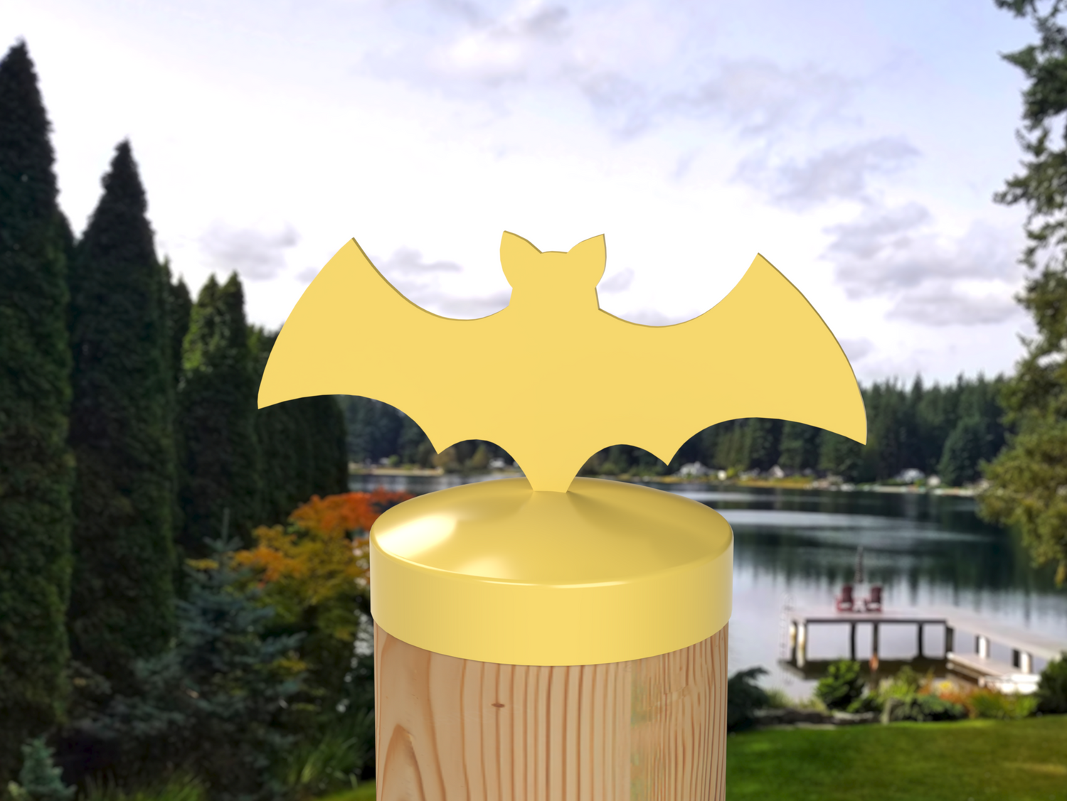 Bat, Round Post Cap (4x4 Round Post Size) - Madison Iron and Wood