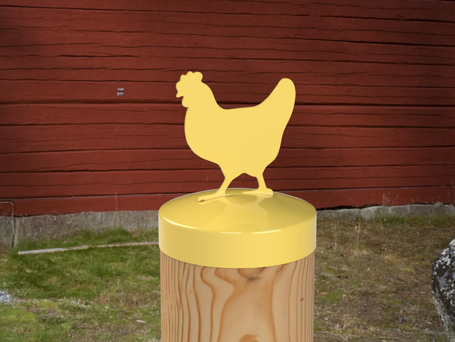 Chicken, Round Post Cap (4x4 Round Post Size) - Madison Iron and Wood