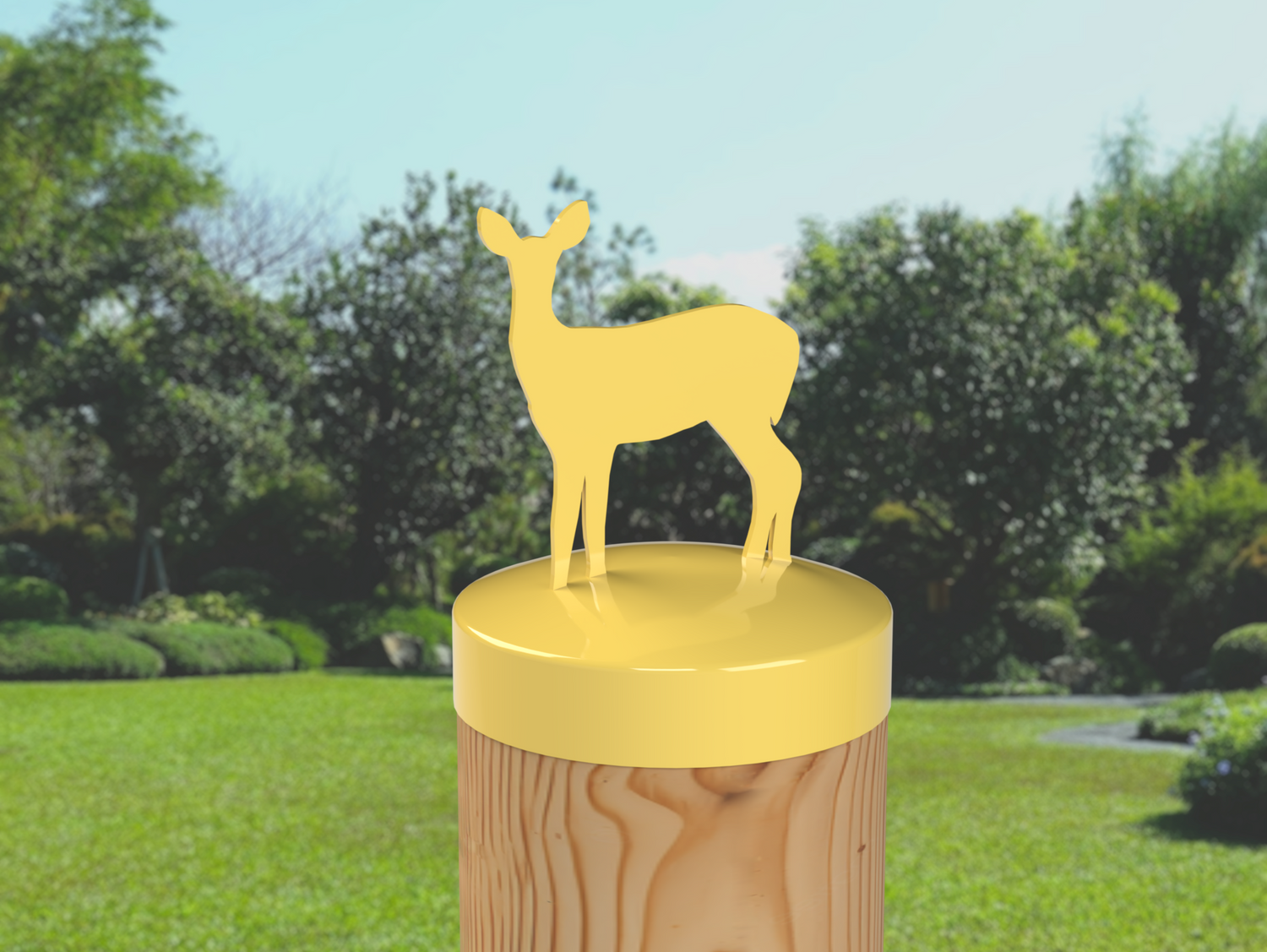 Doe, Round Post Cap (4x4 Round Post Size) - Madison Iron and Wood