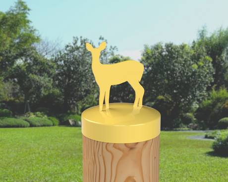 Doe, Round Post Cap (4x4 Round Post Size) - Madison Iron and Wood