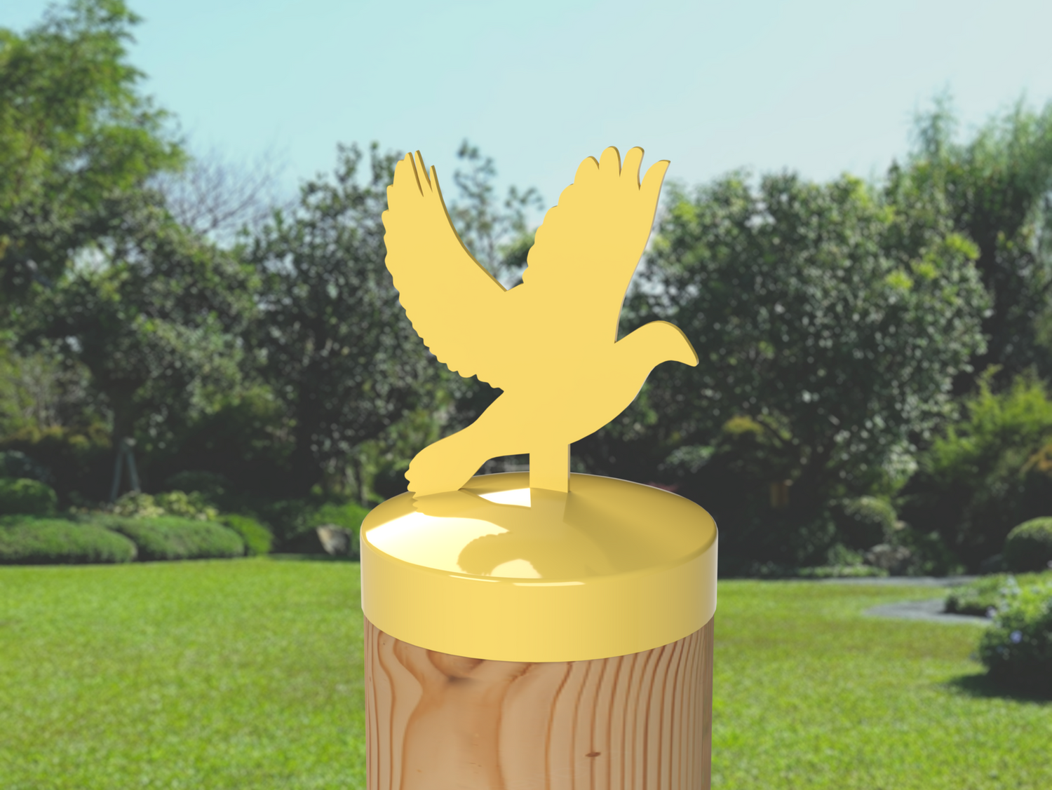 Dove, Round Post Cap (4x4 Round Post Size) - Madison Iron and Wood