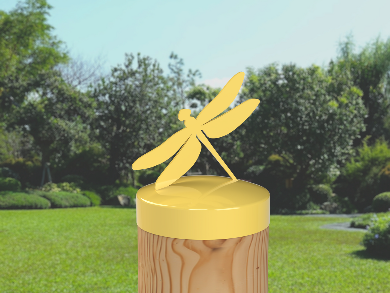 Dragonfly, Round Post Cap (4x4 Round Post Size) - Madison Iron and Wood