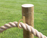 Heavy Duty Nautical Rope Ring, Narrow Body Fence Rings For Round Posts (3 sizes available) - Madison Iron and Wood