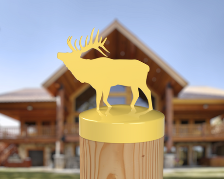 Elk, Round Post Cap (4x4 Round Post Size) - Madison Iron and Wood