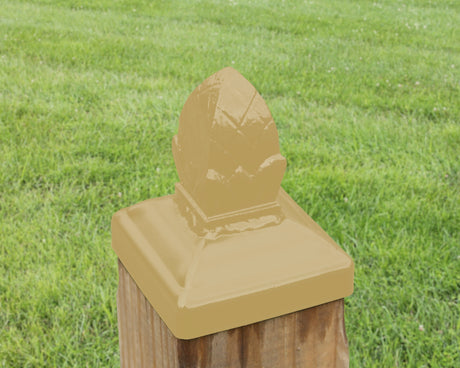 4x4 Square Pineapple Post Cap (3.5 x 3.5 Post Size) - Madison Iron and Wood