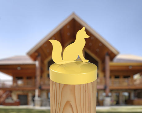 Fox, Round Post Cap (4x4 Round Post Size) - Madison Iron and Wood