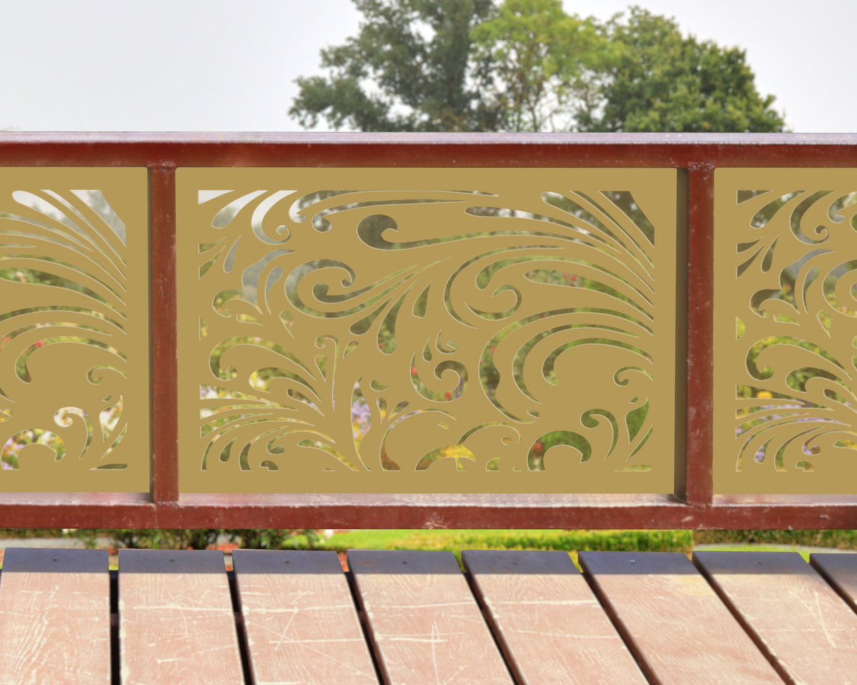 24"x30" - Elegant Scroll Design Fence/Gate Panel Insert