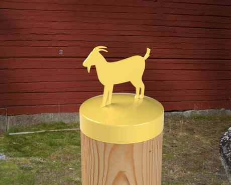 Goat, Round Post Cap (4x4 Round Post Size) - Madison Iron and Wood