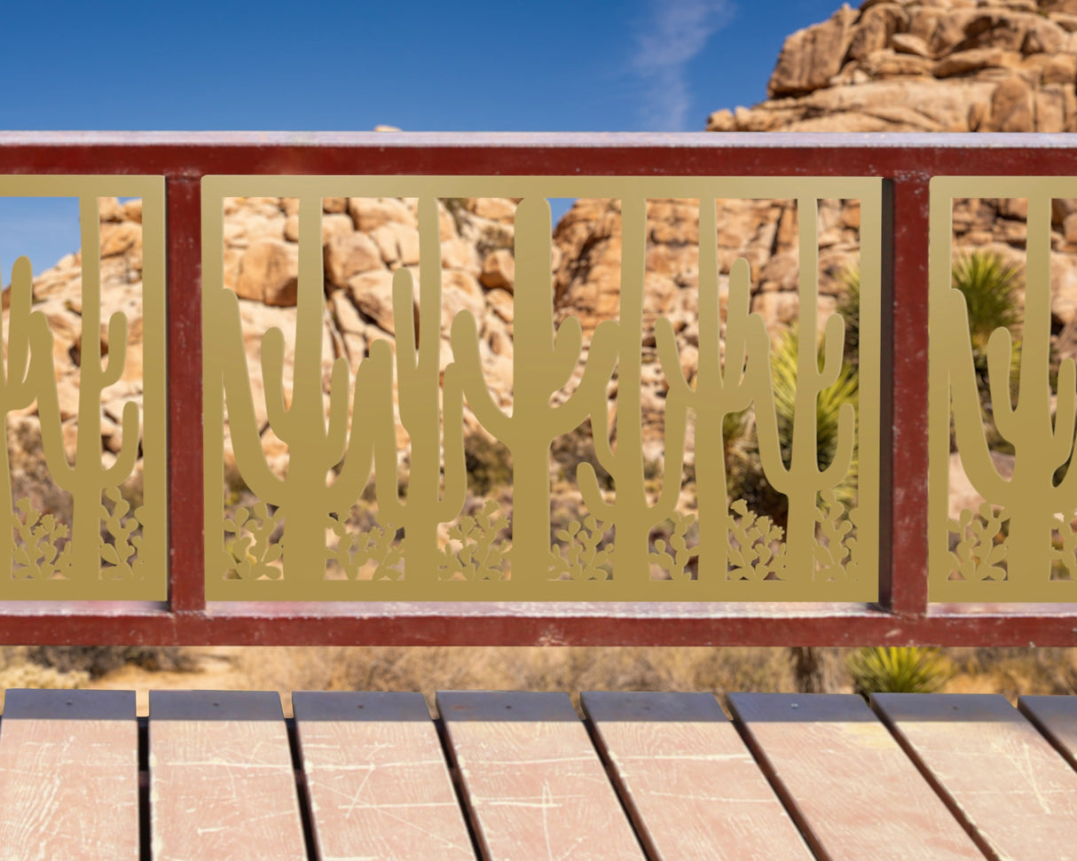 80"x30" - Saguaro National Park Fence/Gate Panel Insert - Madison Iron and Wood