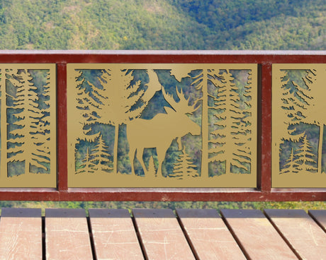 Single Moose Landscape Fence/Gate Panel Insert