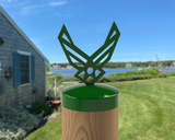 Airforce Logo, Round Post Cap (4x4 Round Post Size) - Madison Iron and Wood