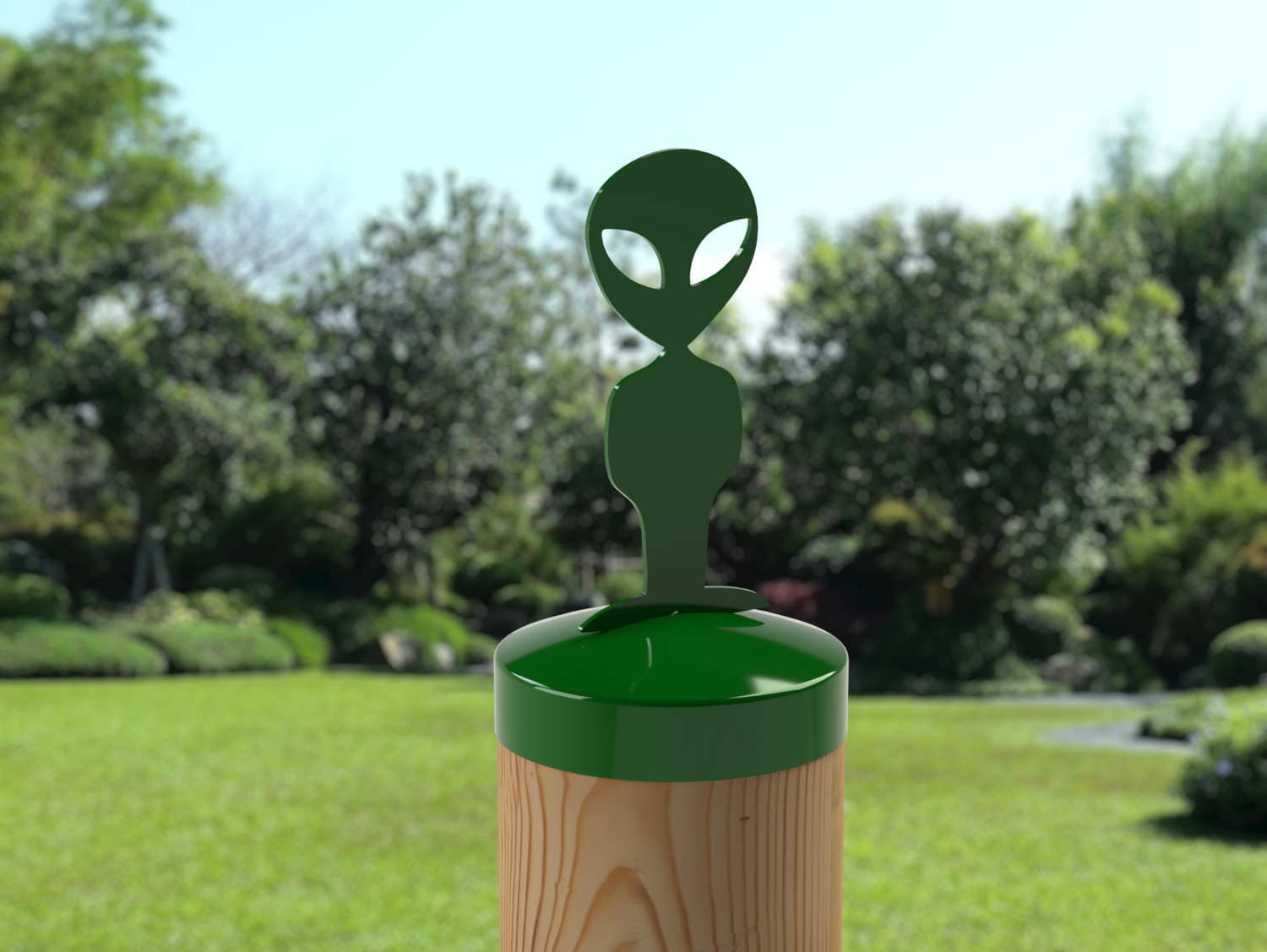 Alien, Round Post Cap (4x4 Round Post Size) - Madison Iron and Wood