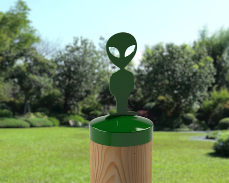 Alien, Round Post Cap (4x4 Round Post Size) - Madison Iron and Wood
