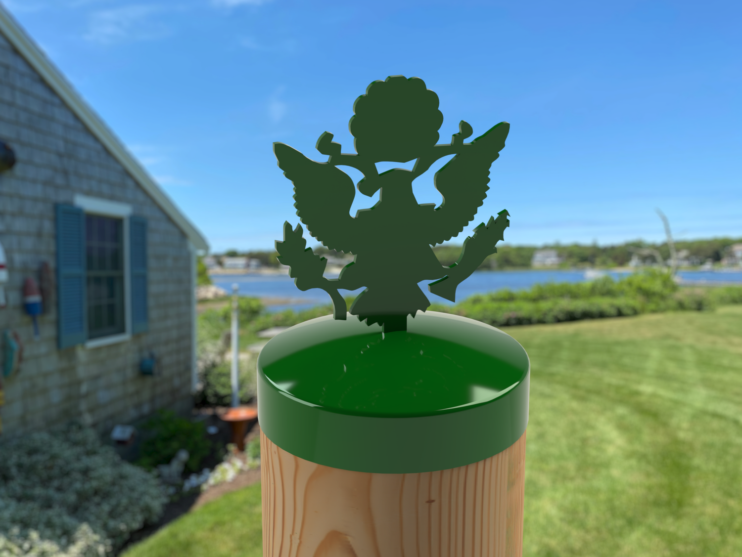 Army Logo, Round Post Cap (4x4 Round Post Size) - Madison Iron and Wood