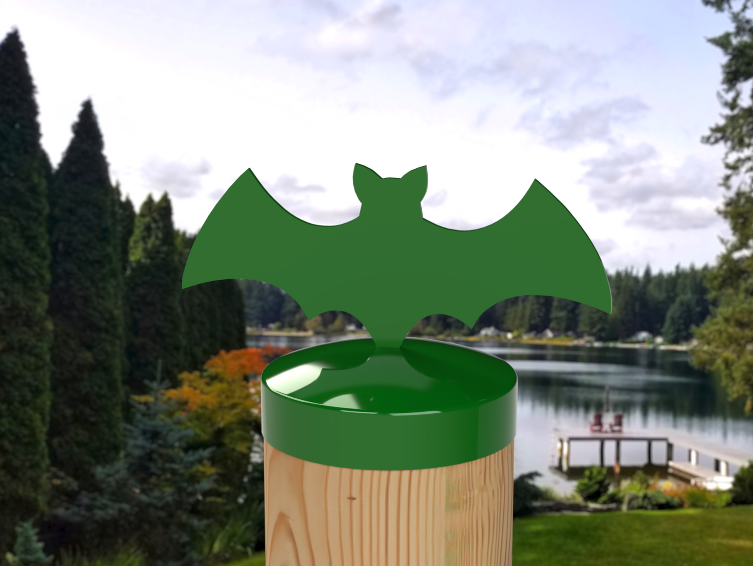 Bat, Round Post Cap (4x4 Round Post Size) - Madison Iron and Wood