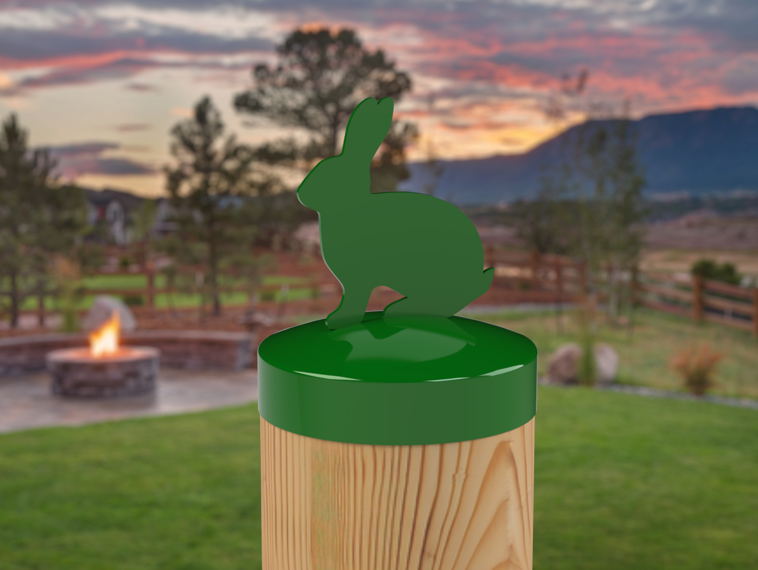 Bunny, Round Post Cap (4x4 Round Post Size) - Madison Iron and Wood