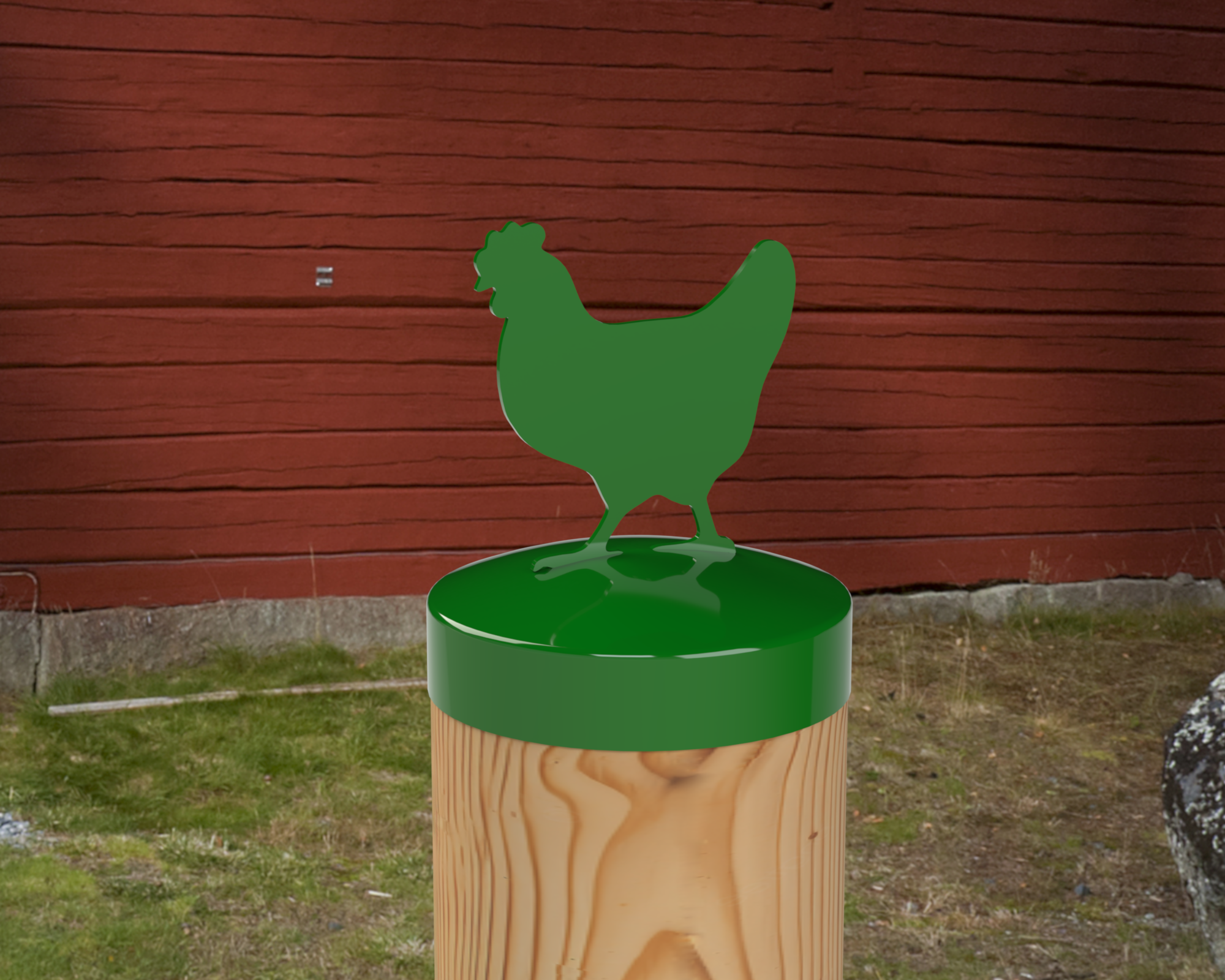 Chicken, Round Post Cap (4x4 Round Post Size) - Madison Iron and Wood