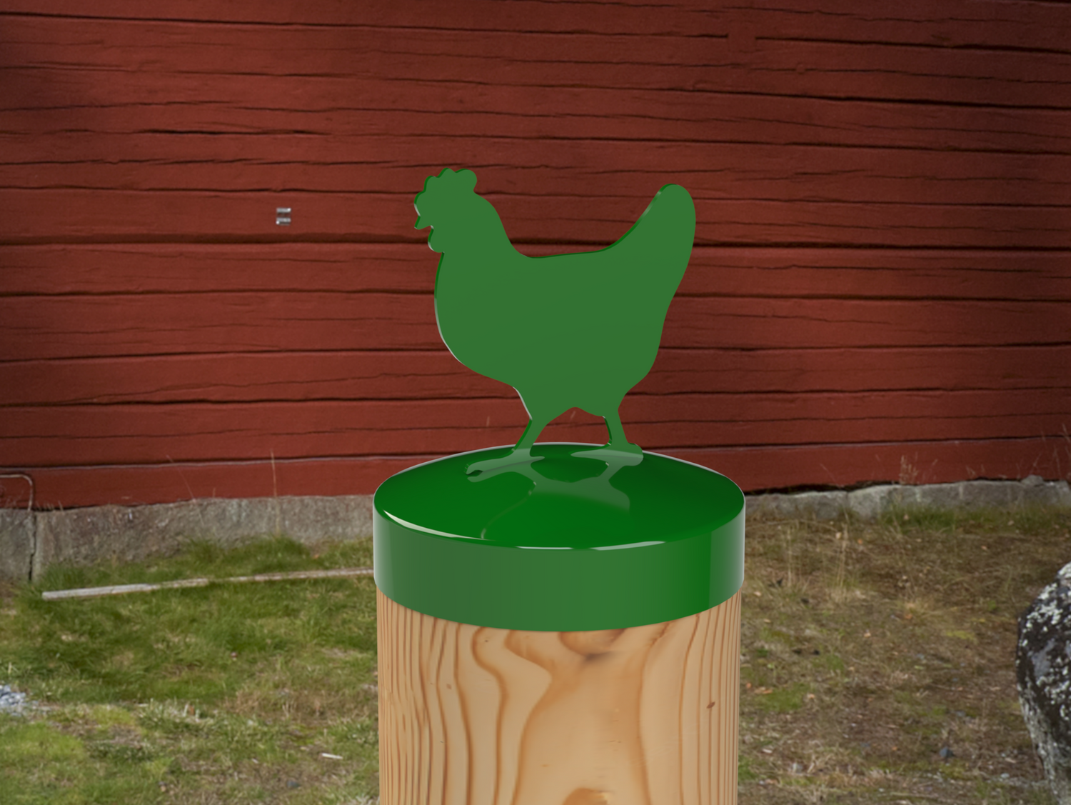 Chicken, Round Post Cap (4x4 Round Post Size) - Madison Iron and Wood