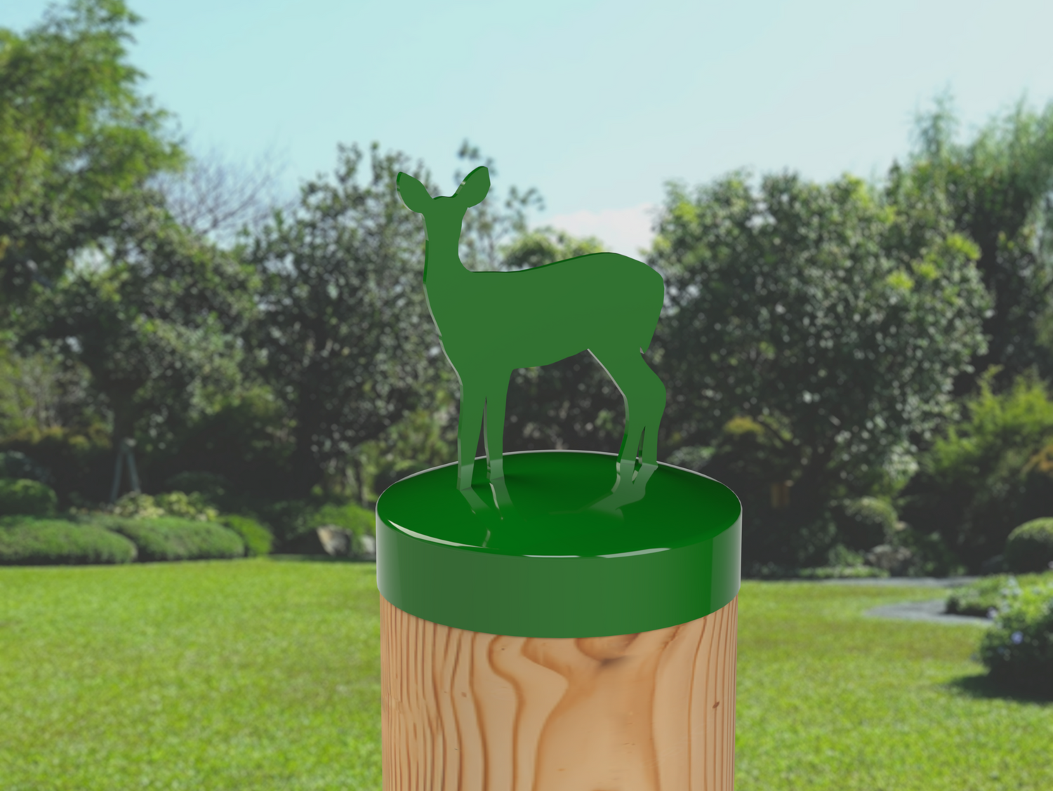 Doe, Round Post Cap (4x4 Round Post Size) - Madison Iron and Wood