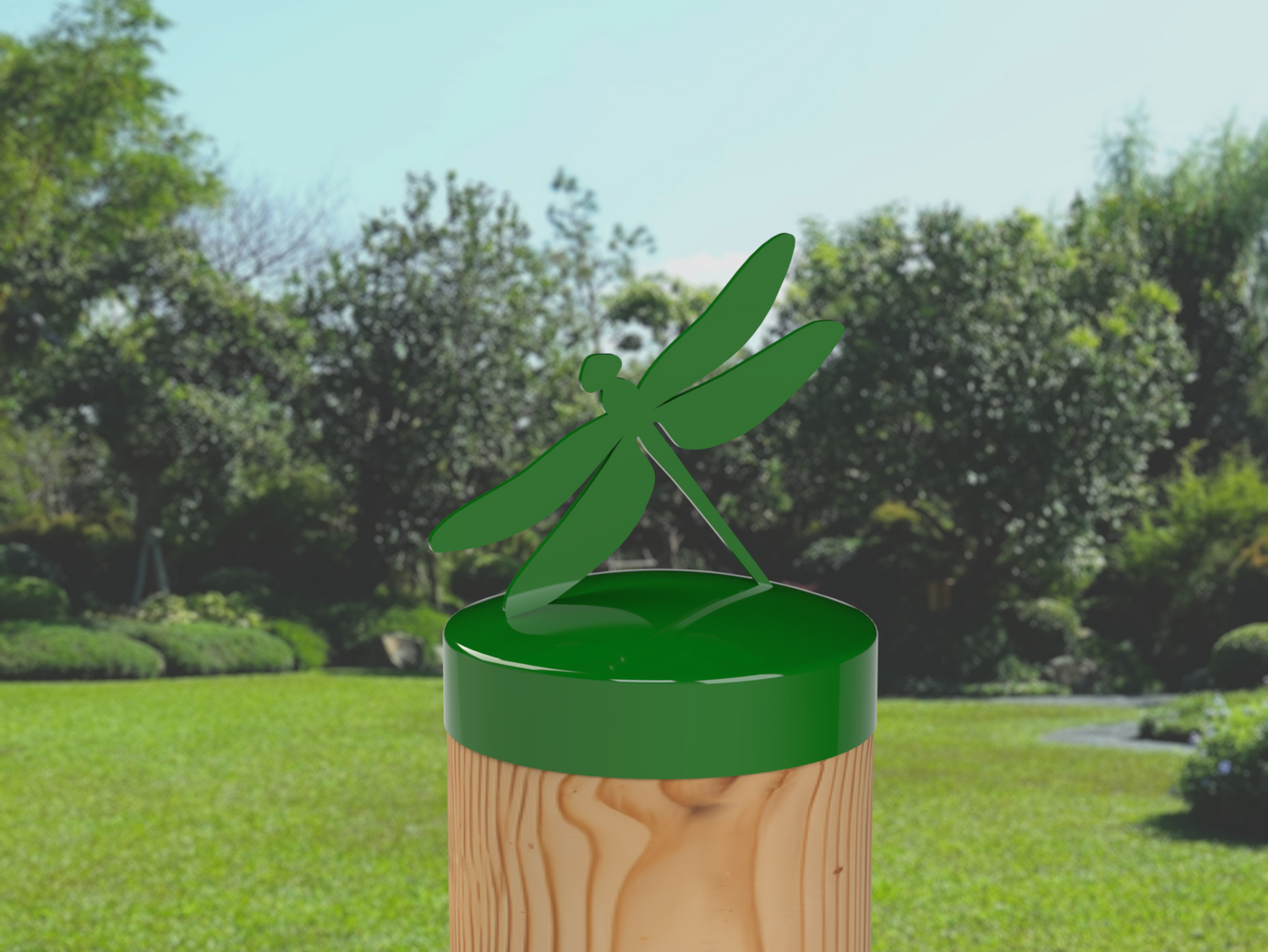 Dragonfly, Round Post Cap (4x4 Round Post Size) - Madison Iron and Wood