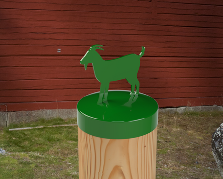 Goat, Round Post Cap (4x4 Round Post Size) - Madison Iron and Wood