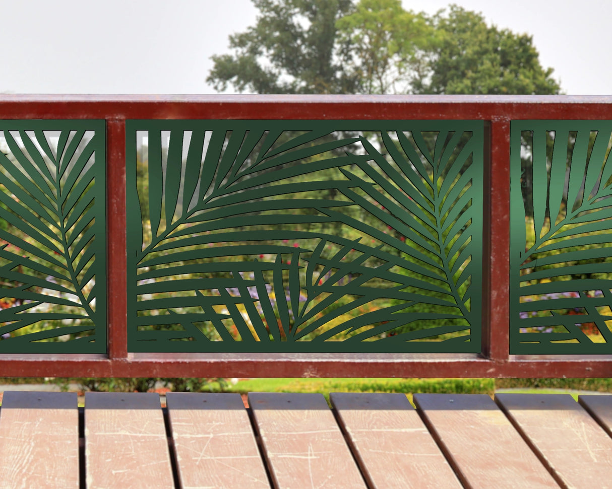 Palm Leaf Pattern Fence/Gate Panel Insert