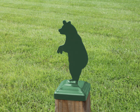 4x4 Bear Standing Post Cap (Fits 3.5 x 3.5 Post Size) - Madison Iron and Wood