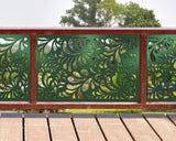 80"x30" - Budding Leaf Pattern Fence/Gate Panel Insert - Madison Iron and Wood