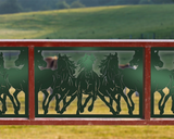 Horses Trotting Fence/Gate Panel Insert